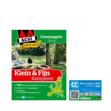 ACSI Campinggids Klein en Fijn kamperen 2024 met CampingCard ACSI kortingskaart
