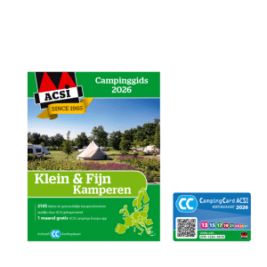 Cover ACSI campinggids Klein en Fijn-kamperen 2026