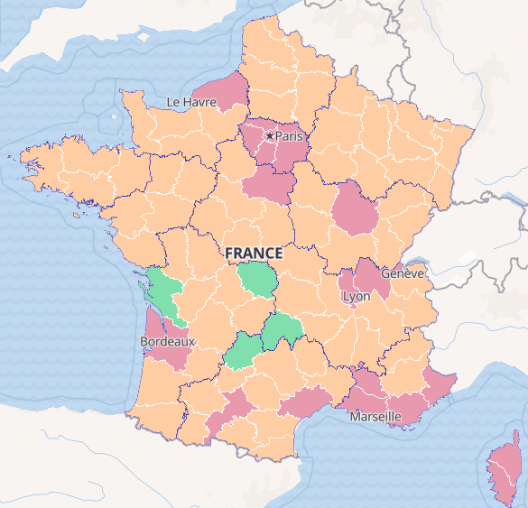 Frankreich Corona