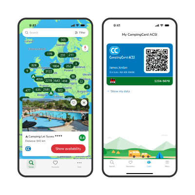 ACSI-apps ACSI Campings Europa-app en CampingCard ACSI