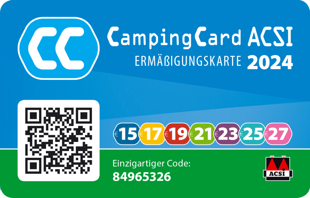 Neu Digitale CampingCard ACSIRabattkarte