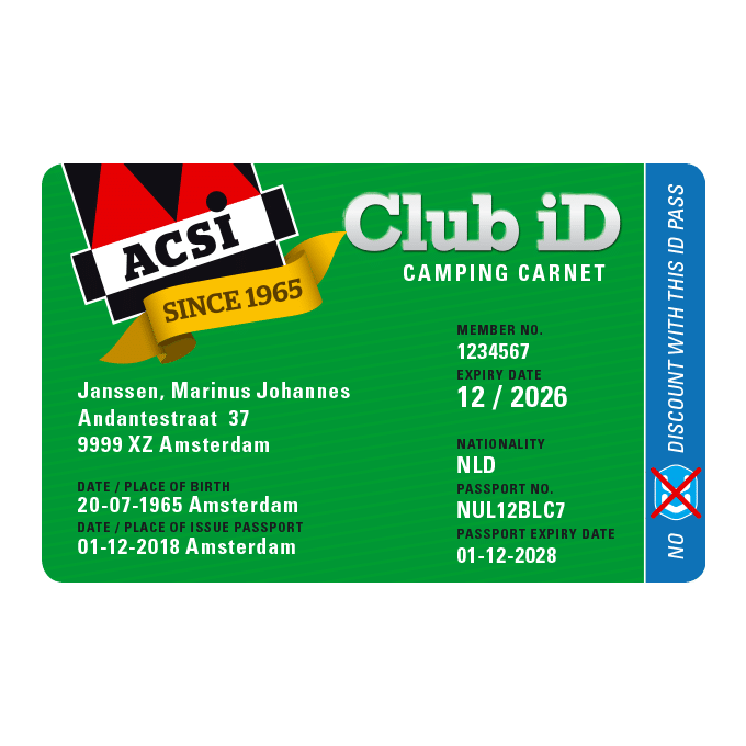ACSI Club ID pas
